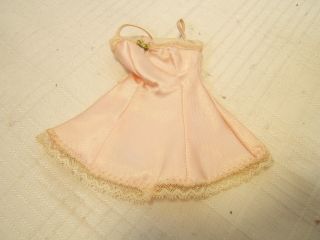 Vintage Cissette Pink Silk Slip With Flower & Lace Madam Alexander