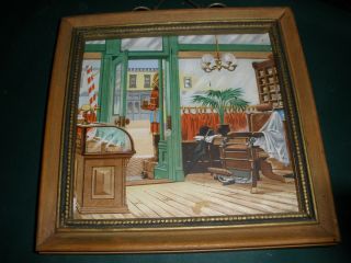 VINTAGE BARBER SHOP WALL ART - I HAD THIS PICTURE 50YEARS BARBER SHOP1880 ' S - NO.  127 2
