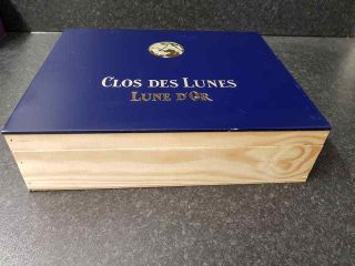 Clos Des Lunes - Wooden Wine Box - Ideal Cutlery Box,  Craft Case Box,  Sewing Box