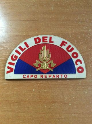Italy Patch Fire Firefighter Vigili Del Fuoco Capo Reparto -