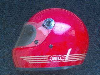 Vintage Bell Helmet Sport 7 1/8 Full Face W/ Visor Motorcycle Head Protection