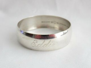 Antique Gorham Sterling Silver Napkin Ring Engraved " Eddie "