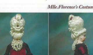 18 " Antique French Fashion Lady Doll@1700 - 1800 Mohair Wig Instructions Pattern
