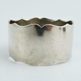 Art Deco Solid Silver Napkin Ring,  Hallmarked Birmingham 1924