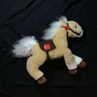 Limited Edition Rare Wells Fargo Lightning Rose Bowl Vintage Stuffed Pony Horse 2
