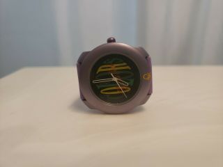 Benetton By Bulova Neon Colors Purple Vintage Watch Quartz 34 Mm