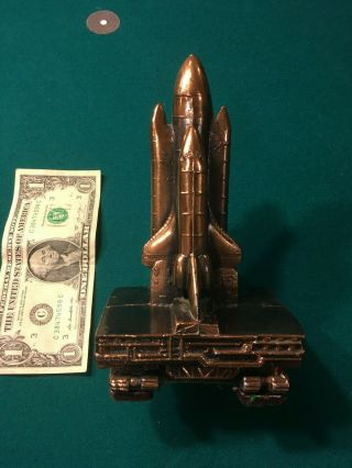 Bronze (or Bronze - Like) Casting (statue) Of The Space Shuttle - 7 " High