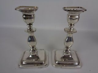Antique Old Sheffield Silver Plated Candle Sticks,  Daniel Holy,  Early 19c