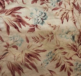 Mid 19th Century French Linen Cotton Indienne,  Florals 417