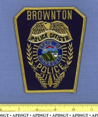 Browntown Police Officer Minnesota Sheriff Police Patch State Seal