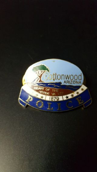 Arizona Cottonwood Police Pin Badge - Very Unique