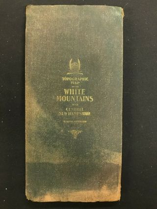 Topographic Map White Mountains Central Hampshire Antique Cloth 1902