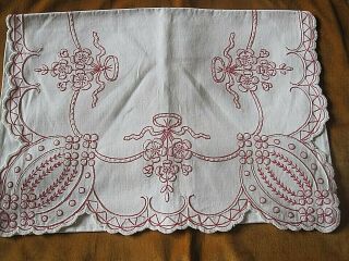 Lovely Vintage Hand Embroidered Nightdress Case Lovely Detail