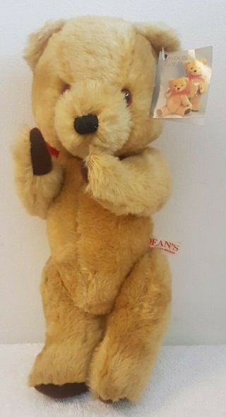 Vintage Deans 1970s/1980s Mohair London Gold Teddy Bear