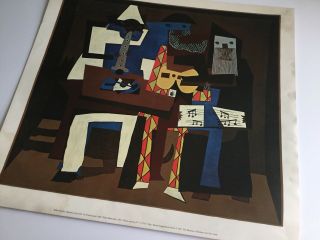 Pablo Picasso,  Three Muscicians Vintage Poster 1971 Museum Of Modern Art,  NY 4