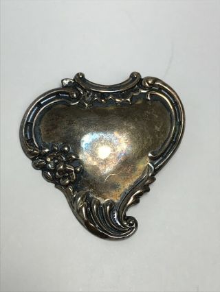 Antique C.  1900 Art Nouveau Sterling Silver 925 Brooch/pin