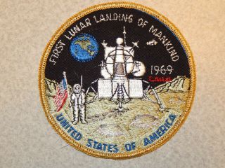Vintage First Lunar Landing Of Mankind Patch Apollo 11 1969