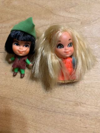 Vintage Little Kiddle Robin Hood And Maid Marion Dolls