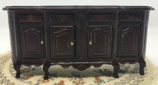 Vtg Fantastic Merchandise Fine Miniatures Wood French Side Table Cabinet Buffet