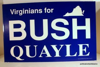 George Bush - Dan Quayle 1992 Presidential Campaign Poster (double Sided)