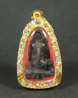 Ganesh Ganesha Statue Hindu India Elephant Thai Amulet Pendant Good Luck Success