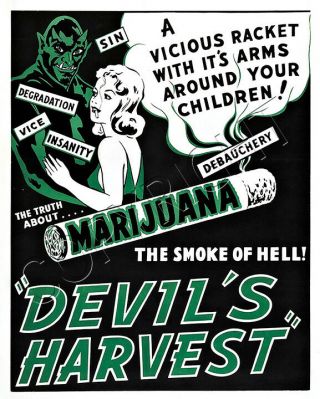 1942 Pot Vintage Marijuana Devil 