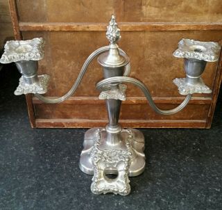 Antique Mappin & Webb Silver Plated On Copper Candelabra