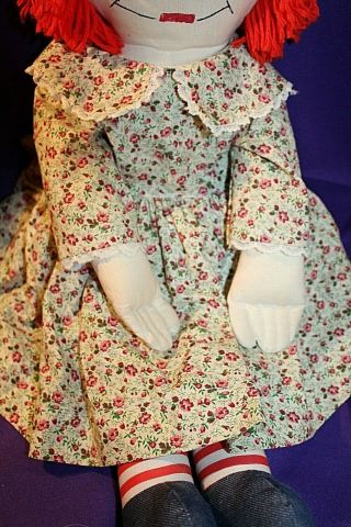 Vintage Handmade Raggedy Ann Doll Large 27 