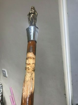 Vintage Wooden Walking Stick Hand Craft