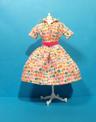 Vintage Barbie Learns To Cook Dress With Pink Belt 1635