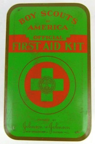 VTG 1940s Boy Scouts of America First Aid Kit With Some Contents VIntage 2