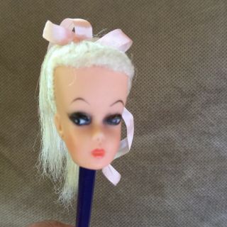 Vintage Uneeda Babette Platinum Blonde Ponytail Barbie Clone Head