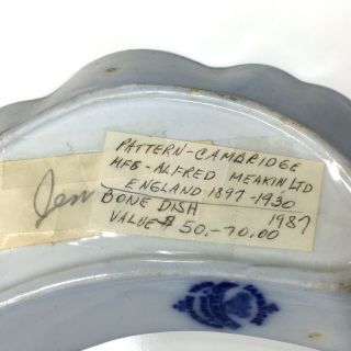 Antique Alfred Meakin Bone Dish Royal Semi Porcelain Cambridge Pattern 3