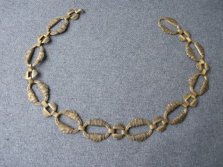 Antique Black Accent Golden Metal Chain Mail Links Necklace For Jewelry Making