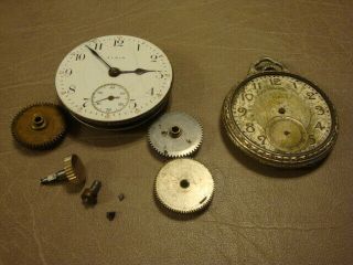 2 Vintage Antique Elgin Pocket Watches For Parts/repair