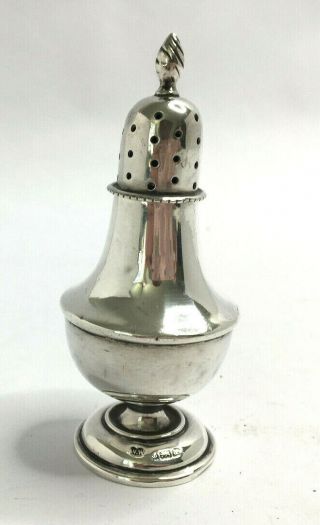 Antique Sterling Silver Pepper Pot Shaker Hallmarked Birmingham 1900 25gm