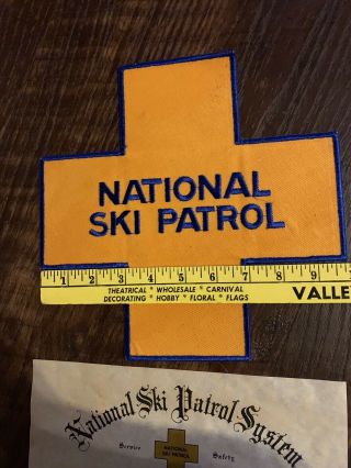 Vintage National Ski Patrol Patch And Award of Merit 1970s 2