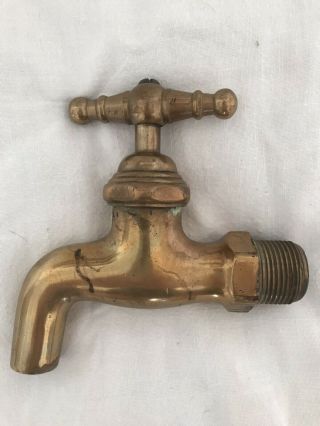 Vintage Regar Brass Outside Water Faucet Or Spigot