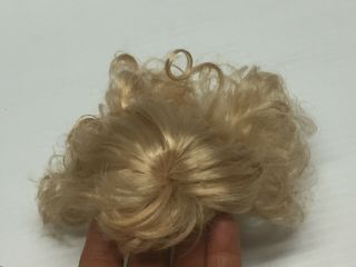C1 Size 5 - 6 Vintage Synthetic Blonde Doll Wig for Vintage Antique Doll fit vogue 3