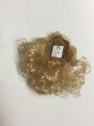C1 Size 5 - 6 Vintage Synthetic Blonde Doll Wig for Vintage Antique Doll fit vogue 5