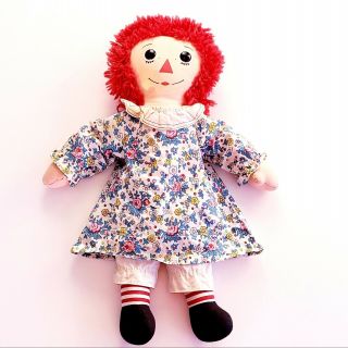 Vintage Knickerbocker 18 " Raggedy Ann Doll I Love You Heart On Chest With Dress