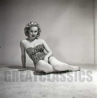 Lyn Connor 1950s Pretty Swimsuit Model 2 1/4 Camera Negative Peter Basch