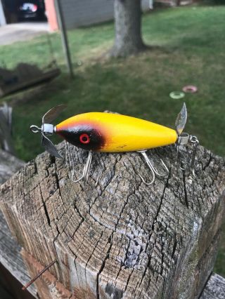 VINTAGE WOOD NEAL SPINNER TOUGH COLOR LURE 2