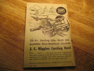 VINTAGE 1956 OFFICIAL JC HIGGINS SPORTSMAN ' S GUIDE HANDBOOK SEARS ROEBUCK& CO. 2