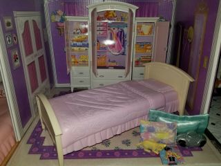 Barbie Doll Bedroom Furniture: Bed,  Armoire And Accessories