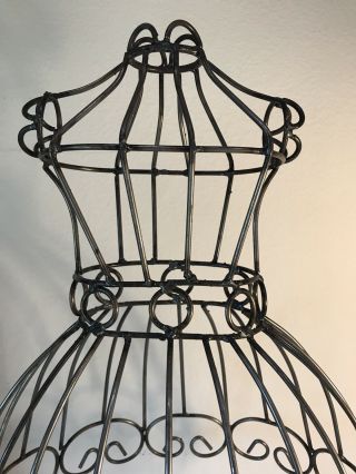 Vintage Mini Iron Metal Dress Form Mannequin Table Top Decorative Shabby Chic 2