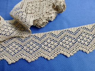 Vintage Hand Crochet Lace Edging Trim 3m
