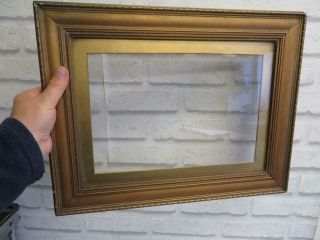 Old Picture Frame Art Deco Gilt Fits A 14 Inch X 10 " Painting
