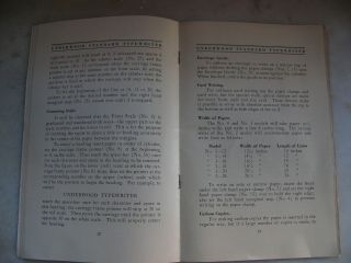 Antique 1920 Instructions Underwood Standard Typewriter Models 3,  4,  5 4
