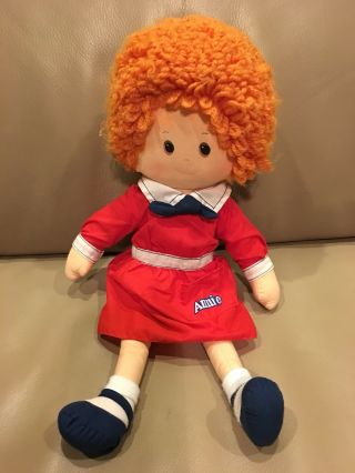 Vintage 1982 Knickerbocker Little Orphan Annie Soft Doll Toy 16 " Tall